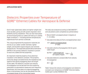 Ethernet Cables Dielectric Properties over Temperature application note thumbnail.